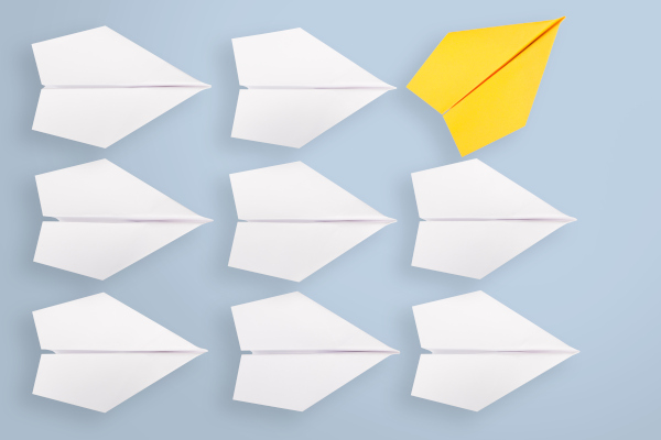 origami concetto di cambiamento